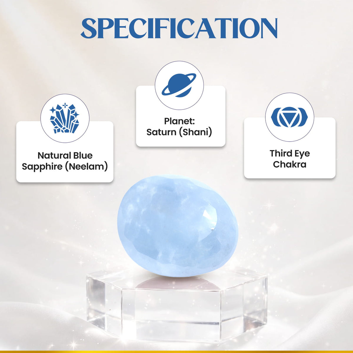 Neelam (Blue Sapphire) 4.23 Cts.