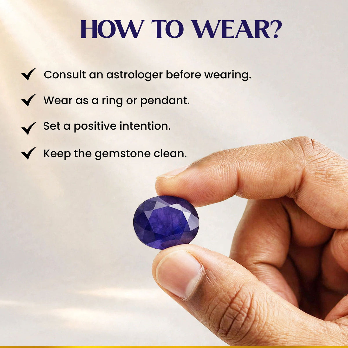 Neelam (Blue Sapphire) 9.18 Cts.