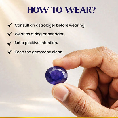 Neelam (Blue Sapphire) 9.18 Cts.
