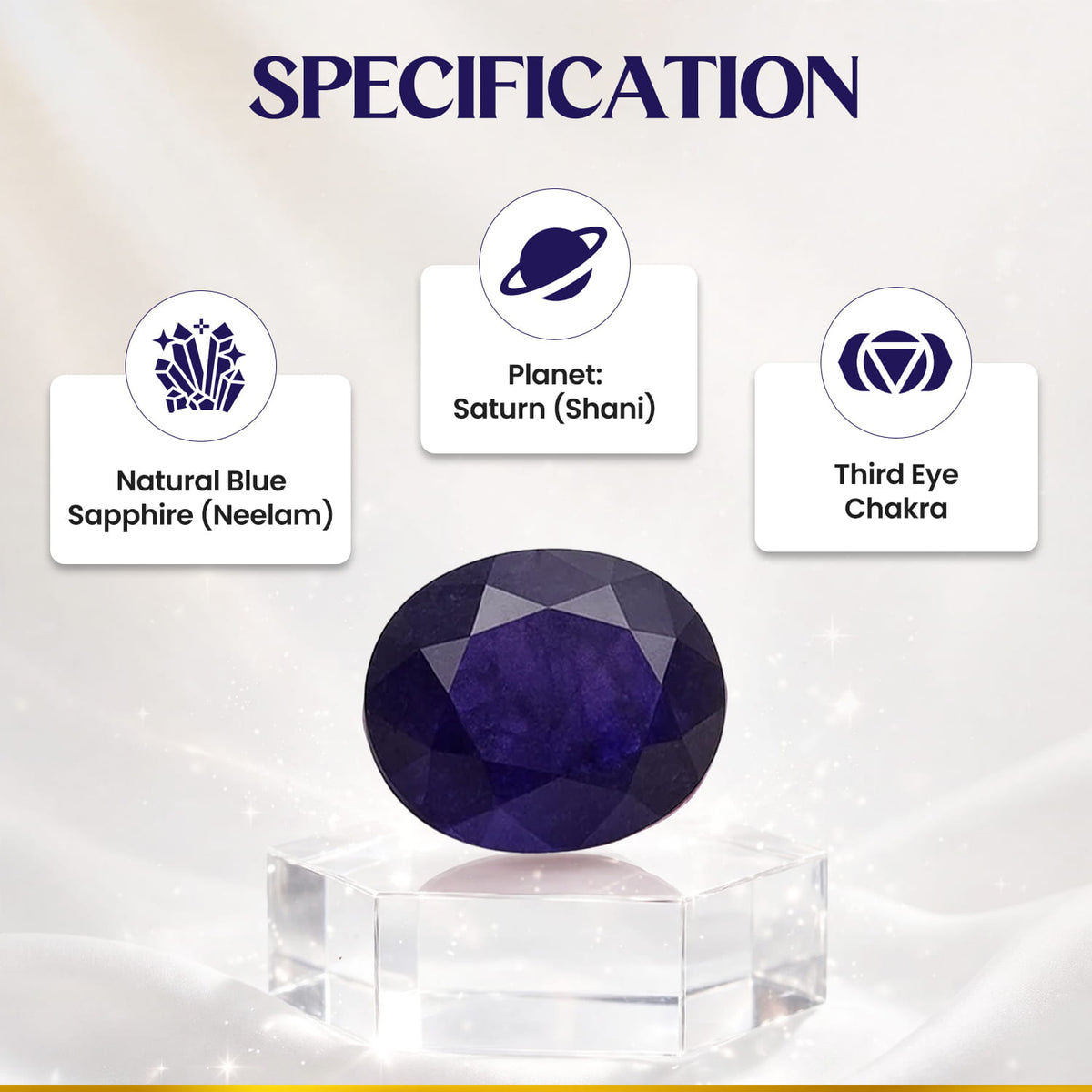Neelam (Blue Sapphire) 9.18 Cts.