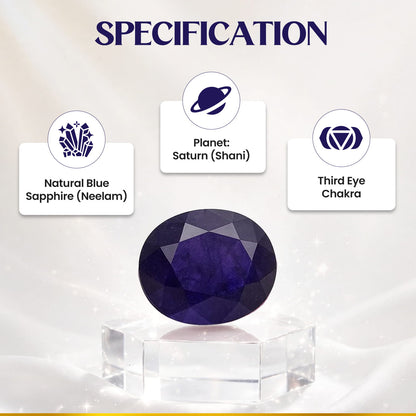Neelam (Blue Sapphire) 9.18 Cts.