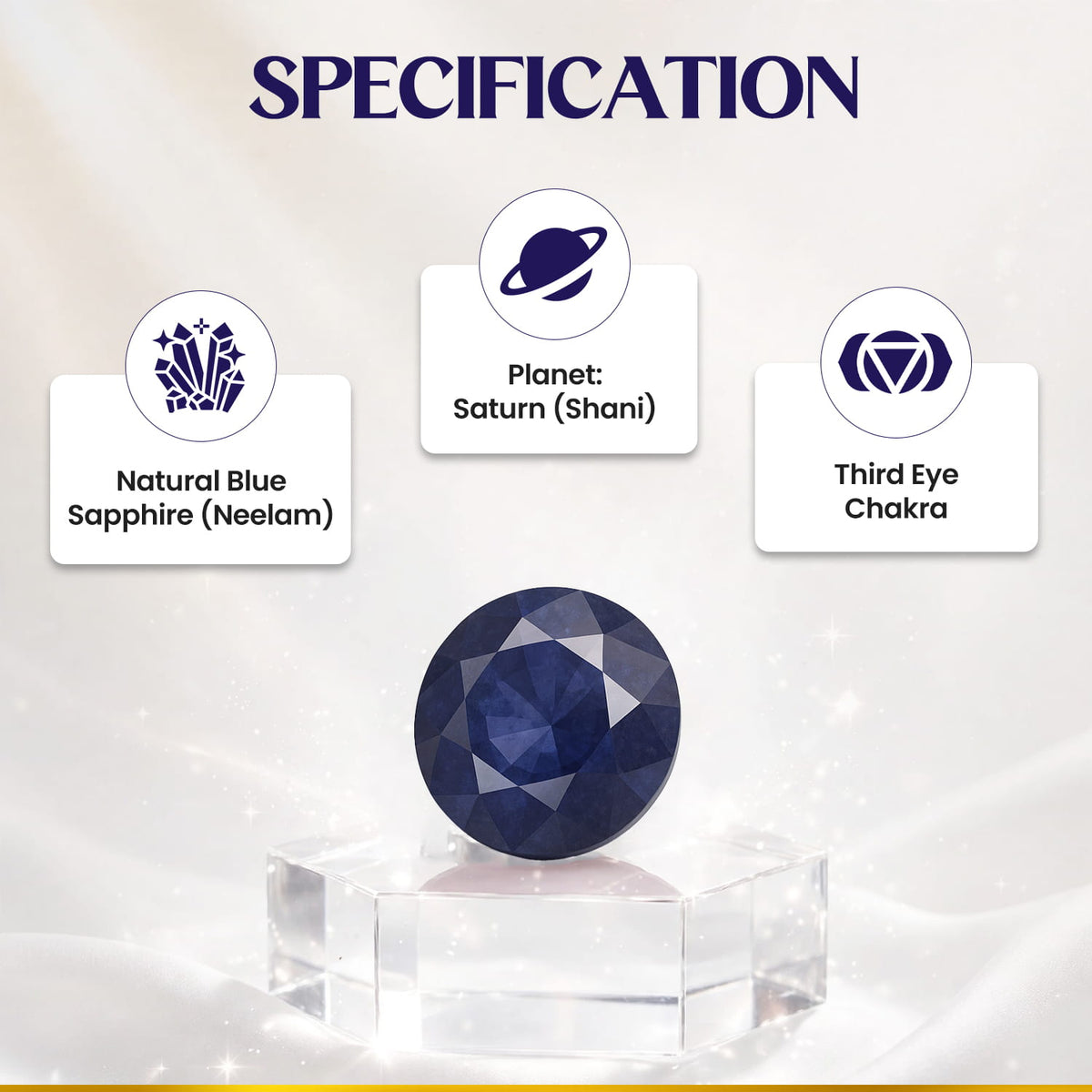 Neelam (Blue Sapphire) 9.47 Cts.