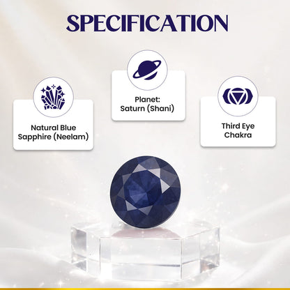 Neelam (Blue Sapphire) 9.47 Cts.