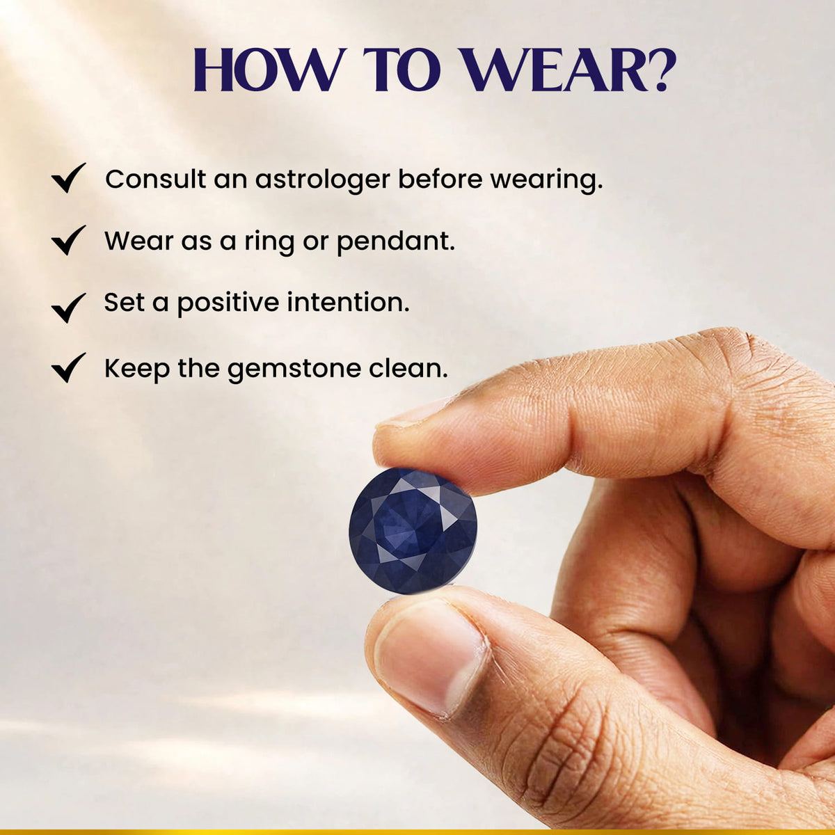 Neelam (Blue Sapphire) 9.47 Cts.