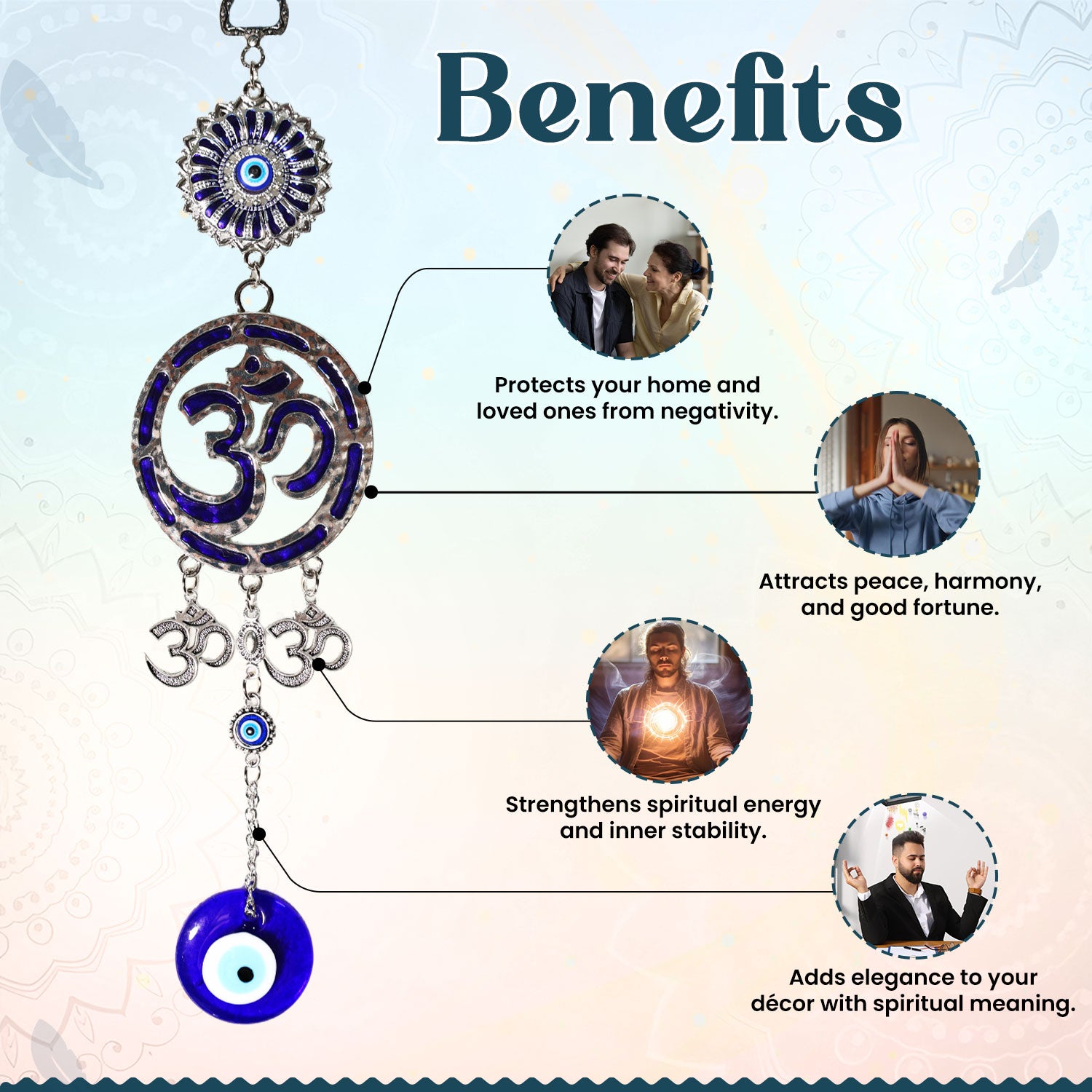 Om Evil Eye Hanging Decor