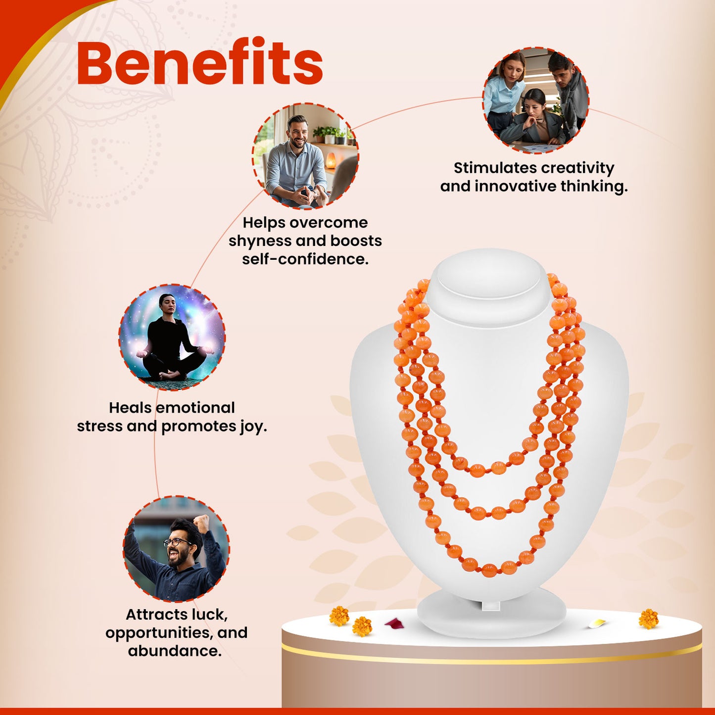 Original Orange Aventurine Mala
