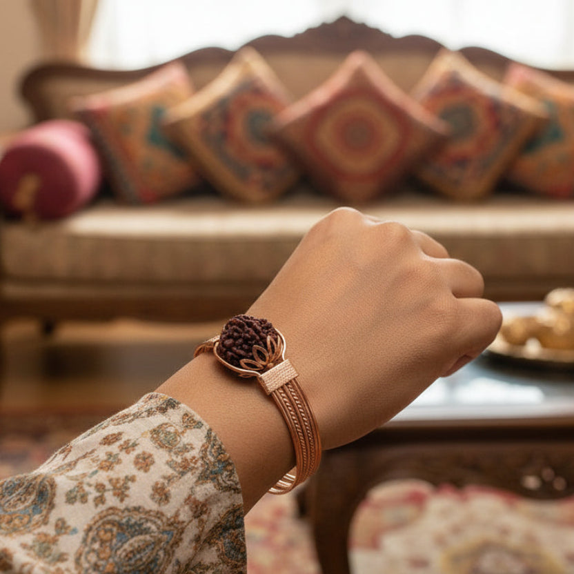 BhagyaG Panchmukhi Rudraksha Bracelet 