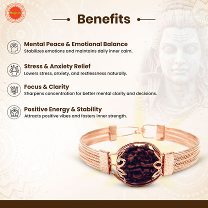 Original 5 Mukhi Rudraksha Brass Bracelet 
