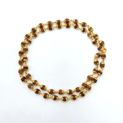 Premium Gold Plated Rudraksha Mala