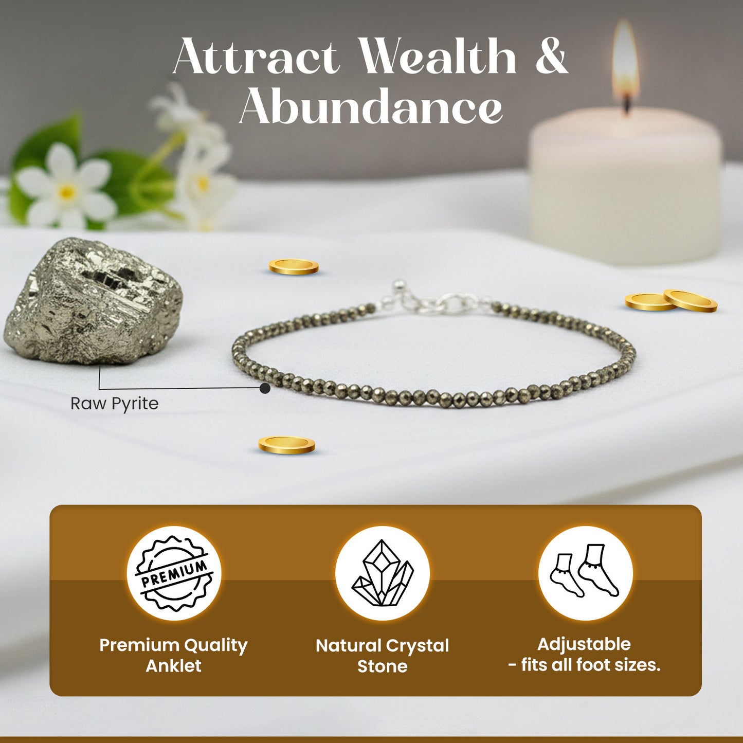 Pyrite Anklet