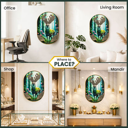 Pyrite Deer Wall Frame