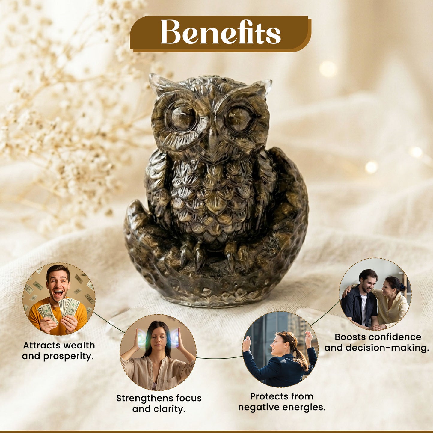 Pyrite Owl for Wealth