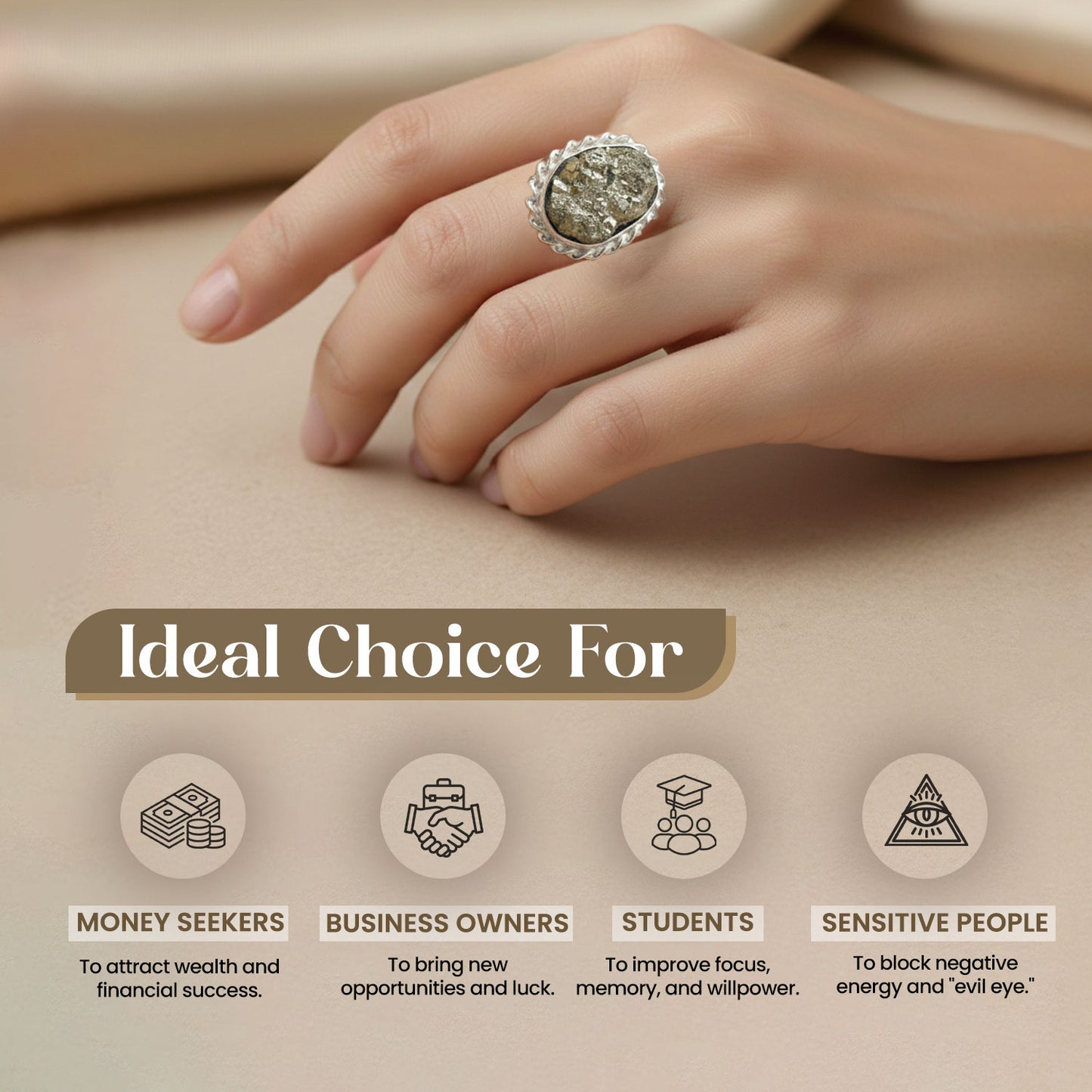 Healing Pyrite Ring BhagyaG