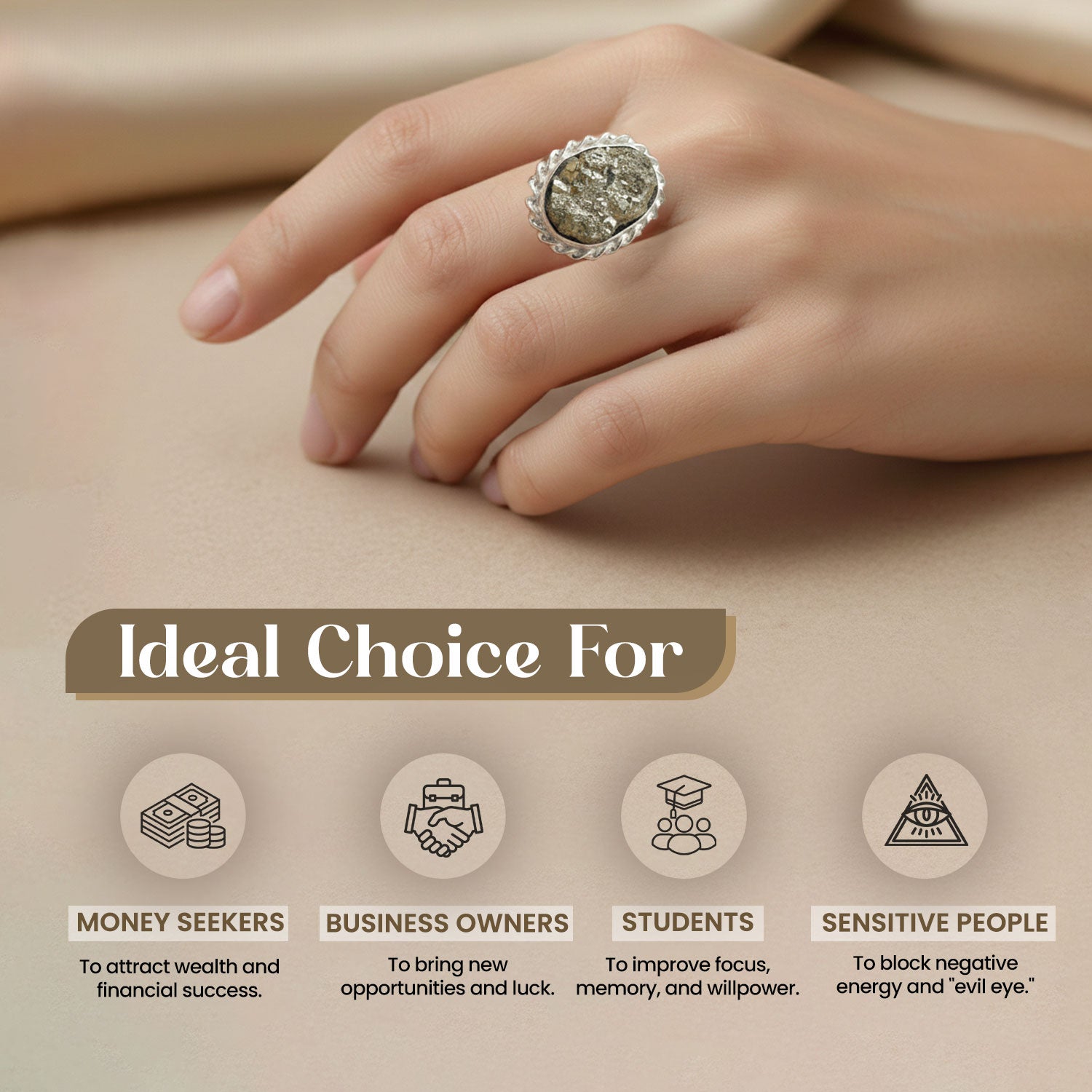 Healing Pyrite Ring BhagyaG