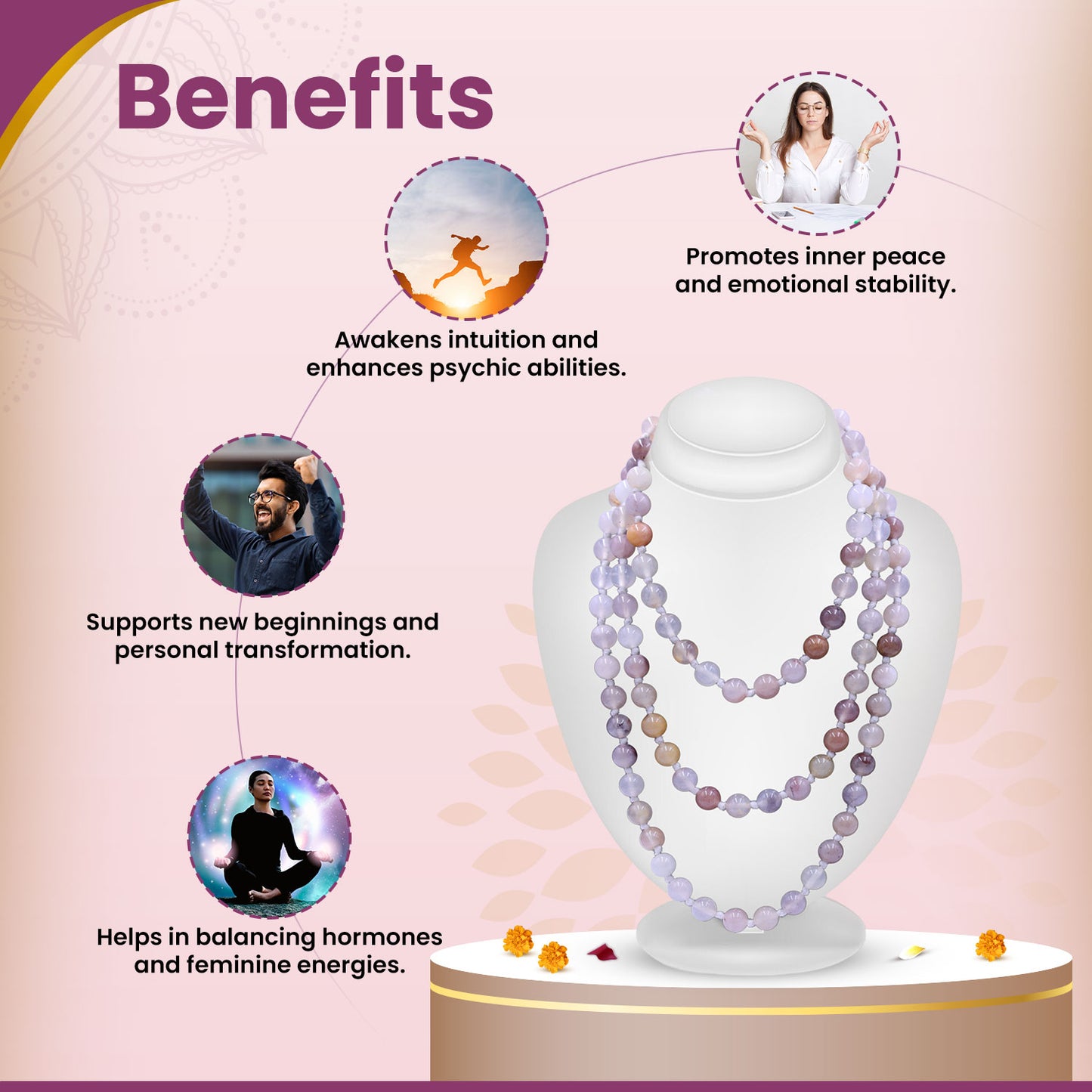 Original Rainbow Moonstone Mala