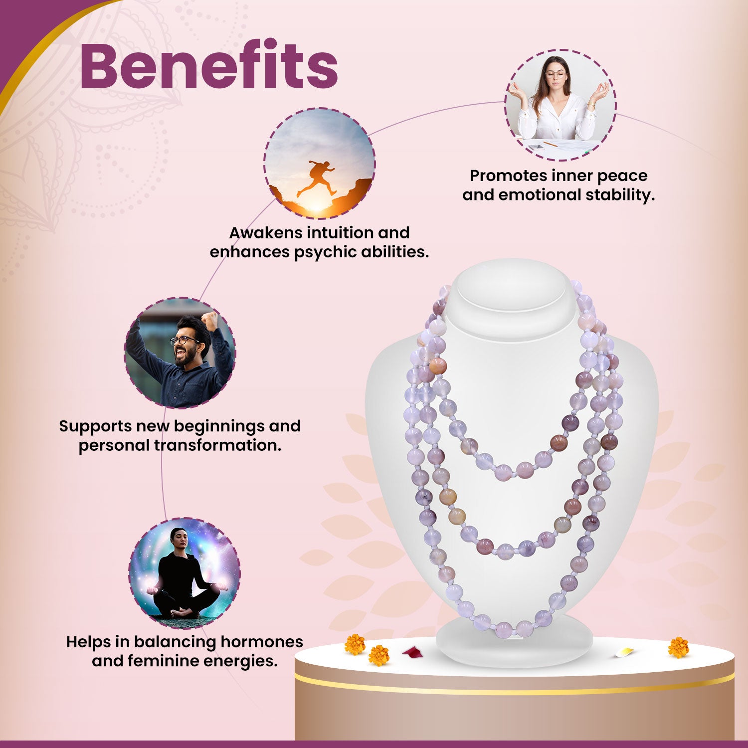 Original Rainbow Moonstone Mala