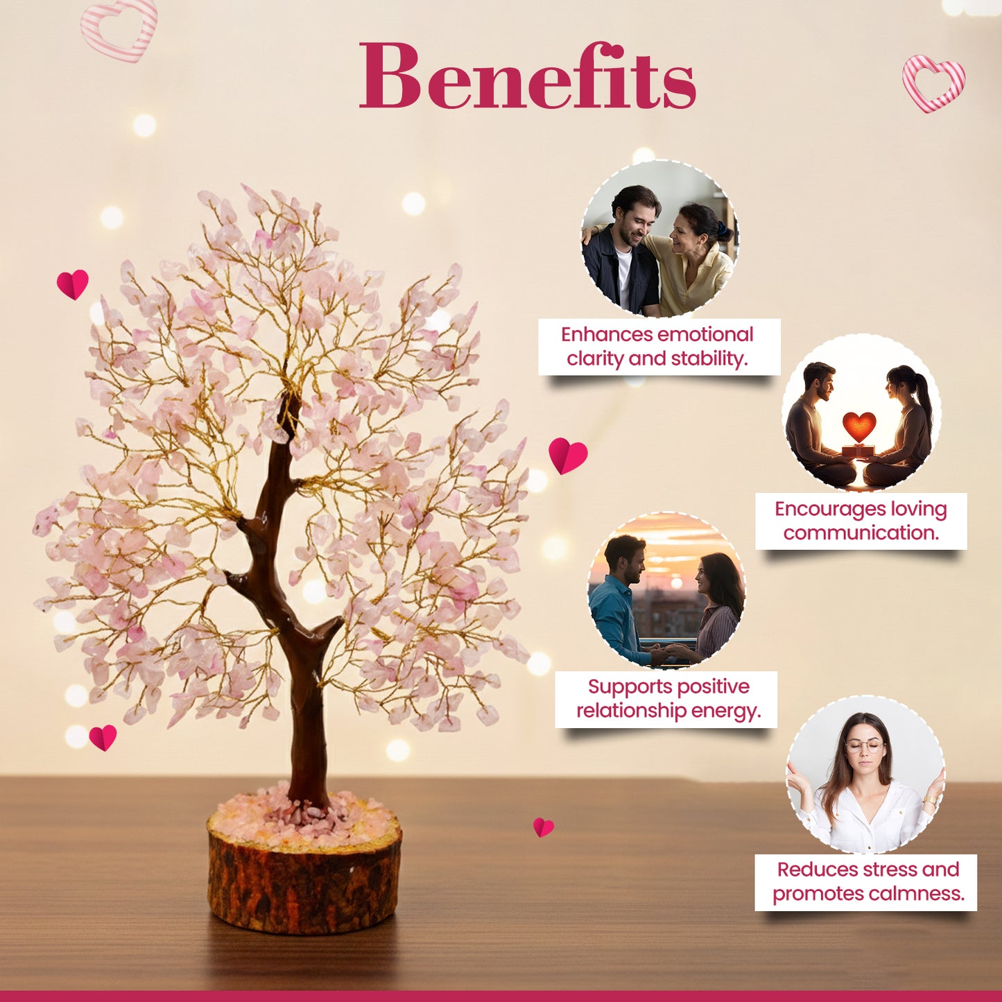 Rose Quartz Crystal Tree
