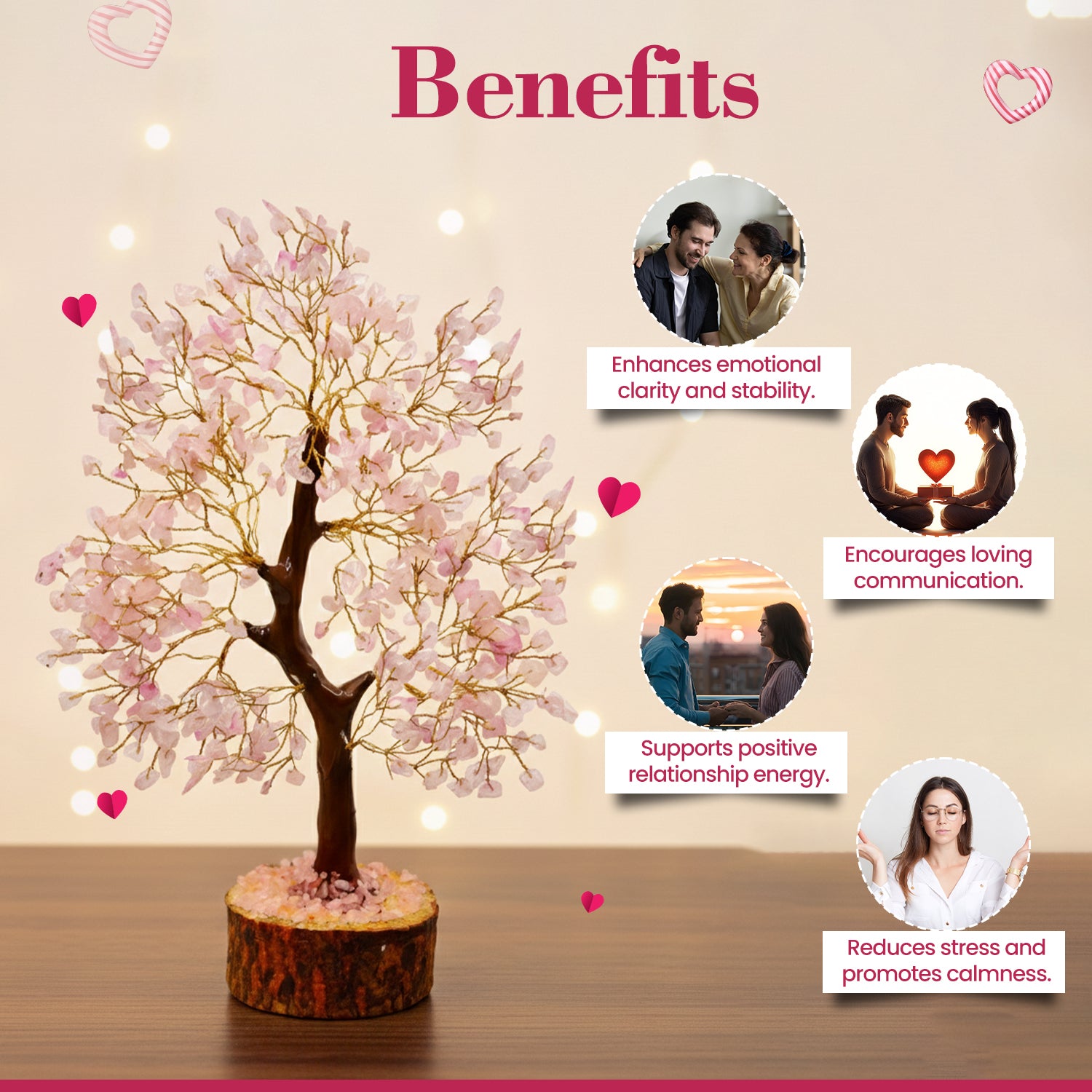 Rose Quartz Crystal Tree
