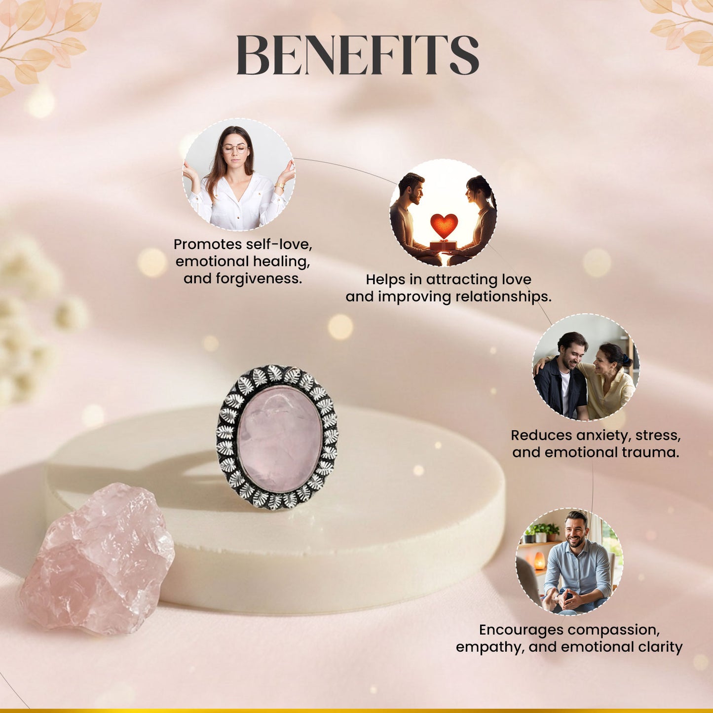 Rose Quartz Rings