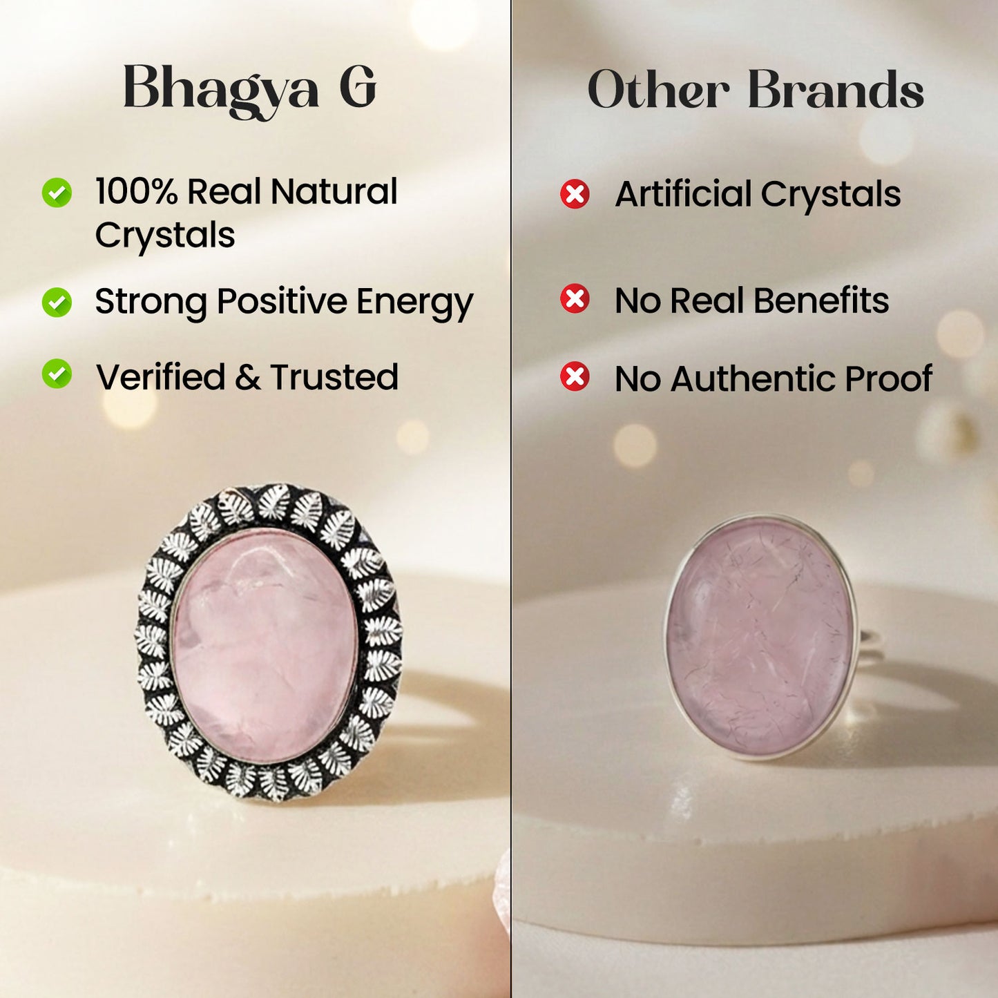 Rose Quartz Rings