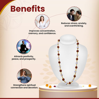 Original Rudraksha Sphatik Mala