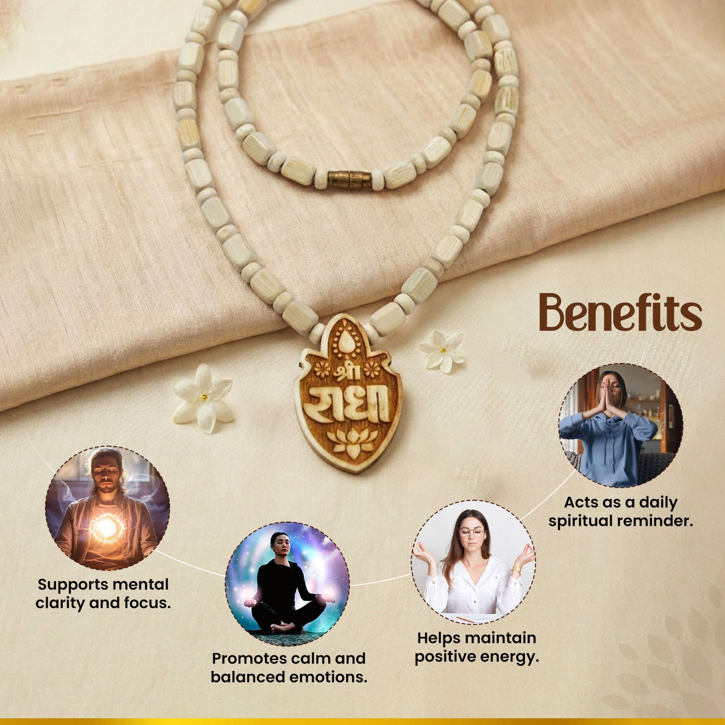 Shree Radha Tulsi Mala Pendant Iskcon