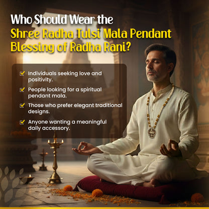 Shree Radha Tulsi Mala Pendant Blessing of Radha Rani