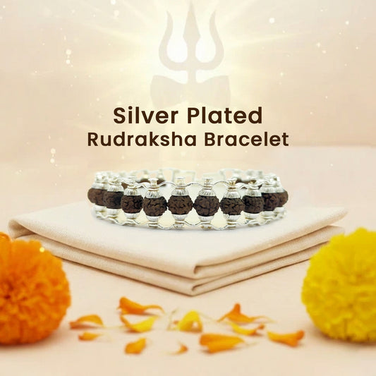 வெள்ளி பூசப்பட்ட ருத்ராட்ச காப்பு