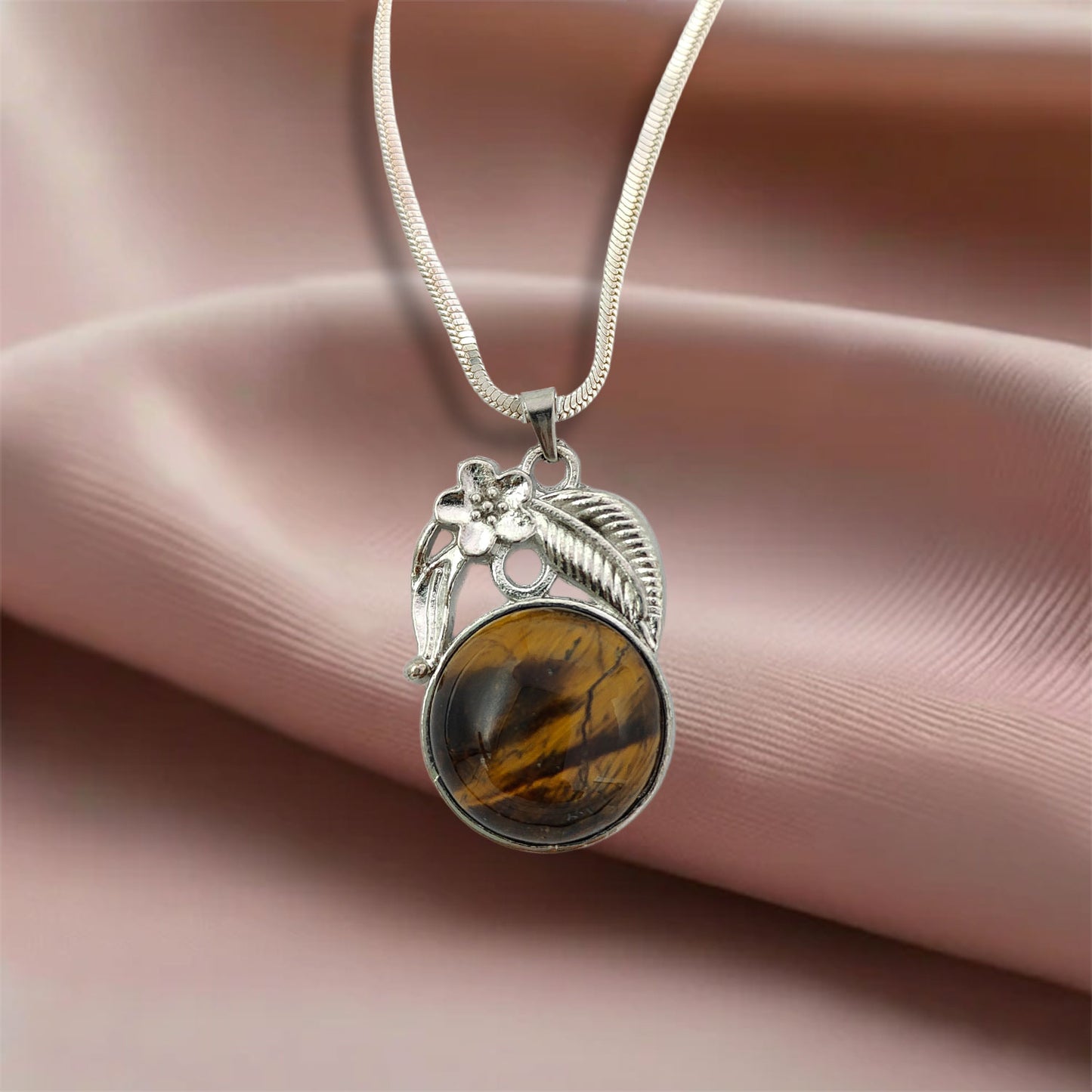 Tiger Eye Round Pendant