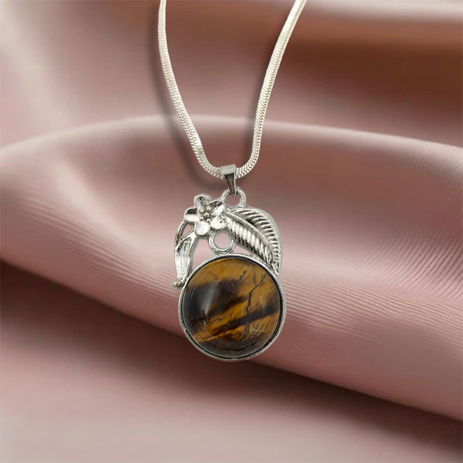 Tiger Eye Round Pendant