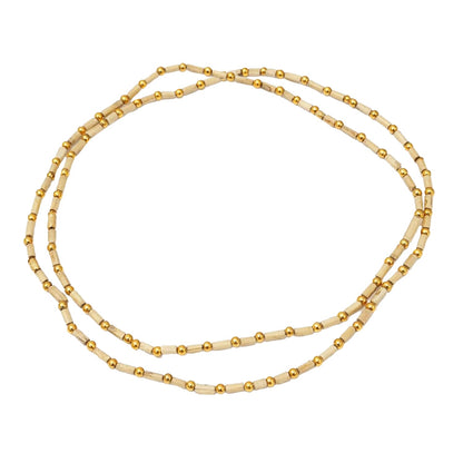 Tulsi Kanthi Mala 2 Round With Golden Beads