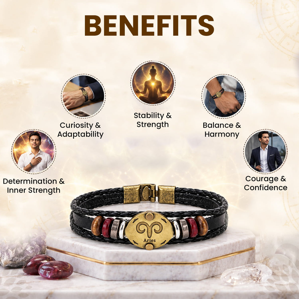 Zodiac Bracelet Collection with 12 Constellation Signs