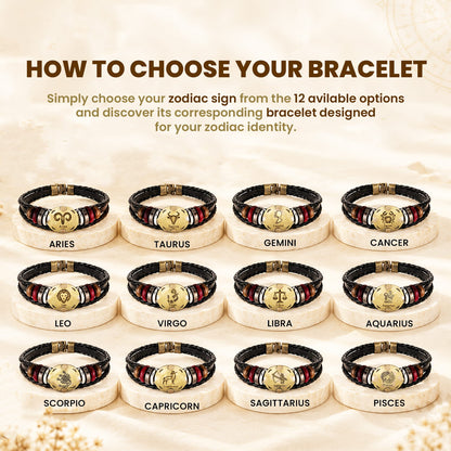 Zodiac Bracelet Collection with 12 Constellation Signs