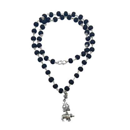 Karungali Mala with Trishul Nandi Pendant