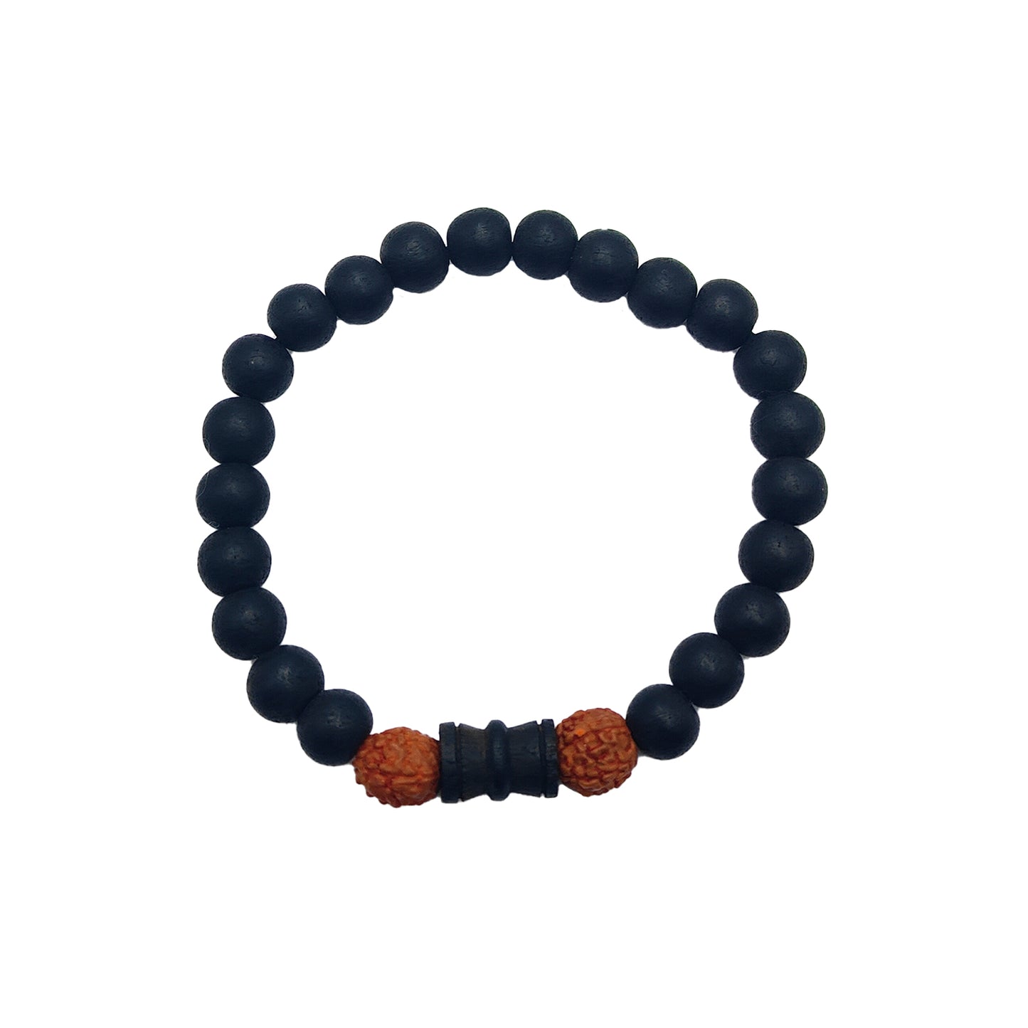 Karungali Rudraksha Damru Bracelet