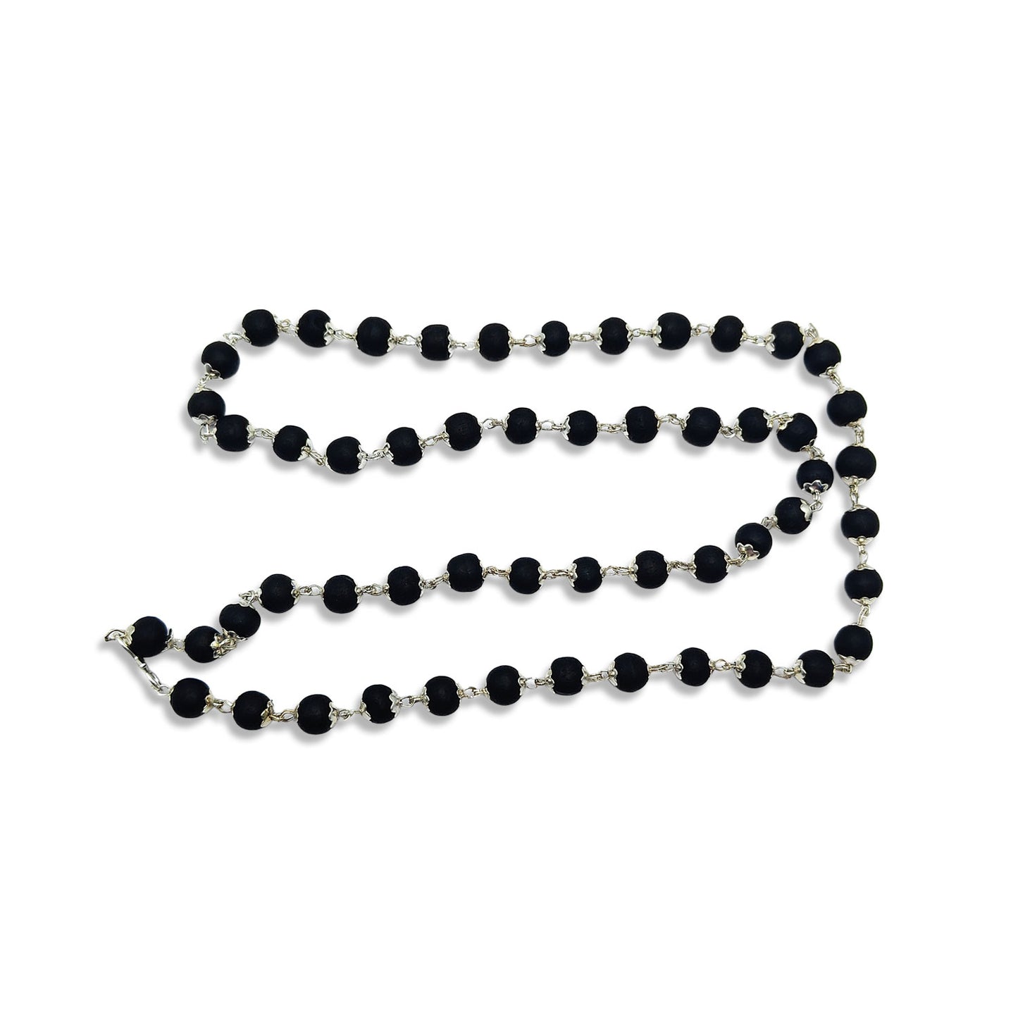Karungali Silver Capping Mala
