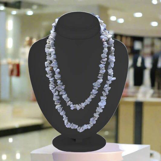 White Howlite Chips Mala